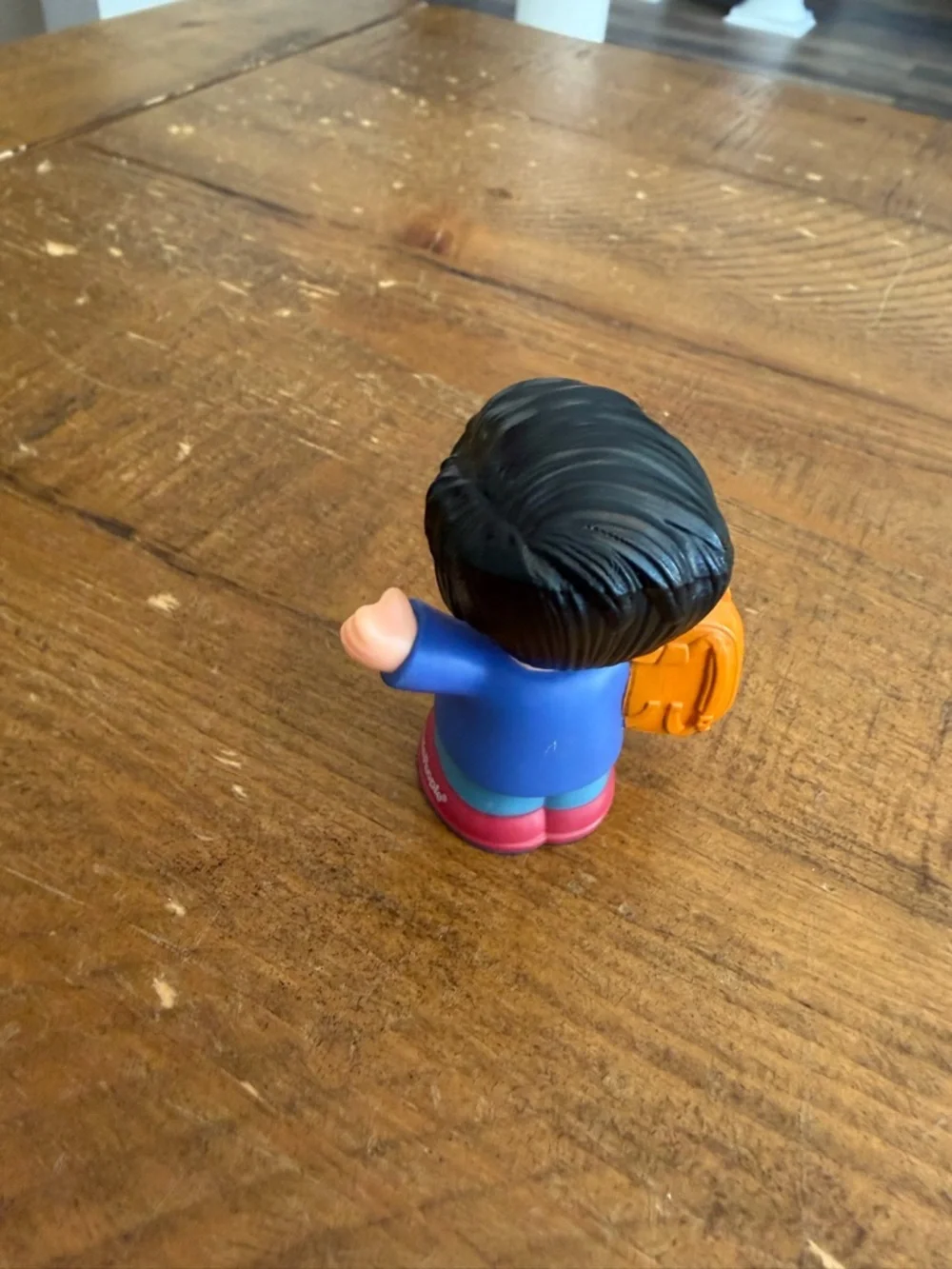 Fisher Price Little People robot boy with backpack as is